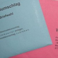 Briefwahlunterlagen für die Bundestagswahl 2009