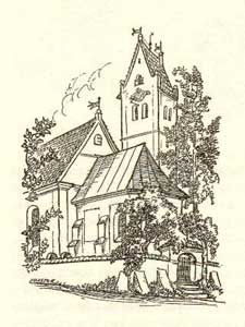 Zeichnung der Kirche Dickenreishausen