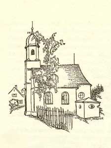 Zeichnung der Kirche Eisenburg