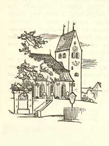Zeichnung der Kirche Steinheim