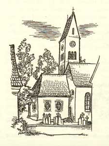 Zeichnung der Kirche Volkratshofen