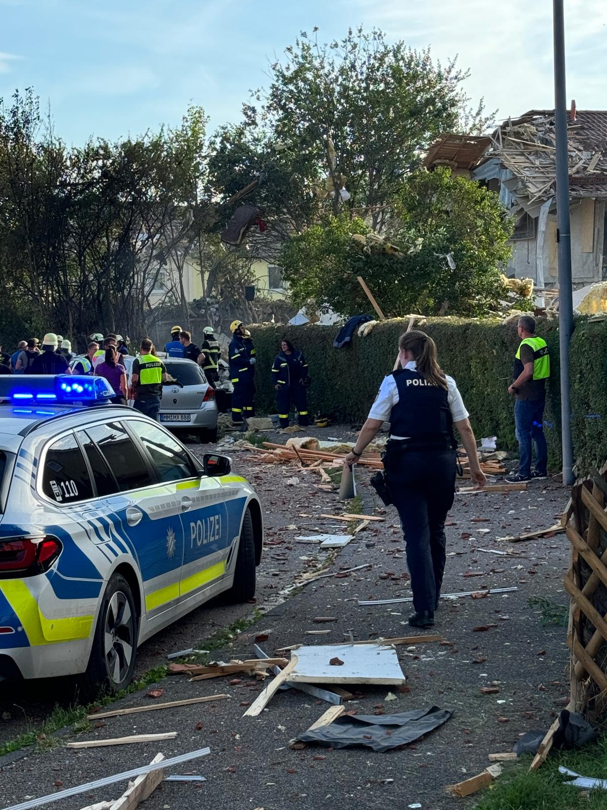 Stadt Memmingen: Zerstörtes Haus im Kalker Feld