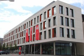 Das Gebäude der Sparkasse Memmingen-Lindau-Mindelheim