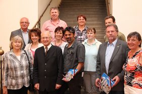 Bei der Begrüßung im Memminger Rathaus