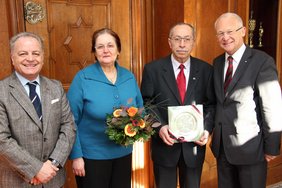 Beim Geburtstagsempfang im Amtszimmer des Oberbürgermeisters