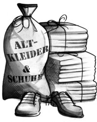 Altpapier und Kleider