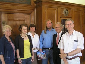 Delegation des BÜNDNIS 90/DIE GRÜNEN – zu Gast beim Rathauschef.Foto: Pressestelle der Stadt Memmingen