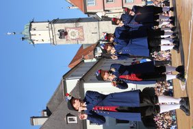 Die Trommlerbuben und –mädchen eröffneten das Kinderfest 2011