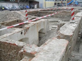 Freigelegte Fundamente auf dem Elsbethenareal. Fotos: Pressestelle Stadt Memmingen