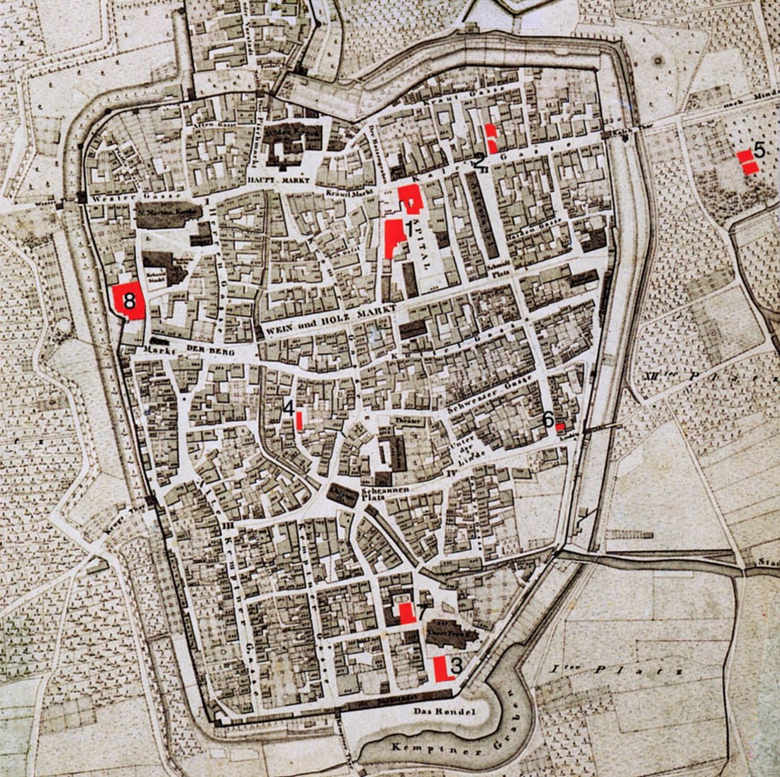 historischer Stadtplan