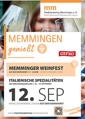 Weinfest am 12. September; Abruzzenmarkt von 10-12. September