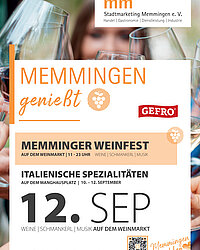 Weinfest am 12. September; Abruzzenmarkt von 10-12. September