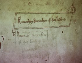 Der "Besitzervermerk" in der Schrift