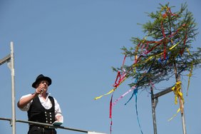 Der Zimmerer beim Richtspruch