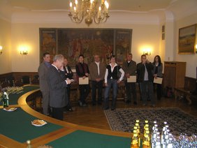Oberbürgermeister begrüßte die Gruppe im Memminger Rathaus.