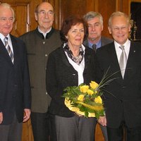 Beim Geburtstagsempfang von Dr. Georg Volkheimer im Amtzimmer des Oberbürgermeisters