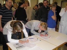 Unterschriftenaktion im Klinikum