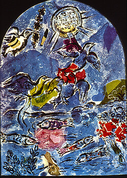 Das „Blaue Fenster“ von Marc Chagall aus Jerusalem