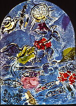 Das „Blaue Fenster“ von Marc Chagall aus Jerusalem