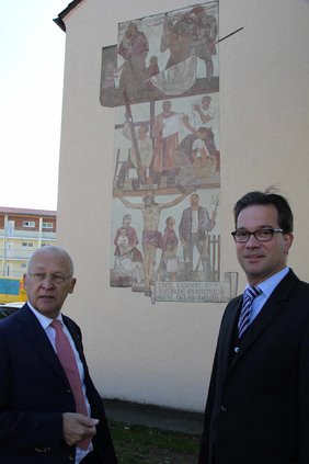 OB Dr. Holzinger und Staatssekretär Pronold beim Rundgang