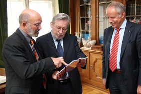 Bei der Begrüßung im Rathaus